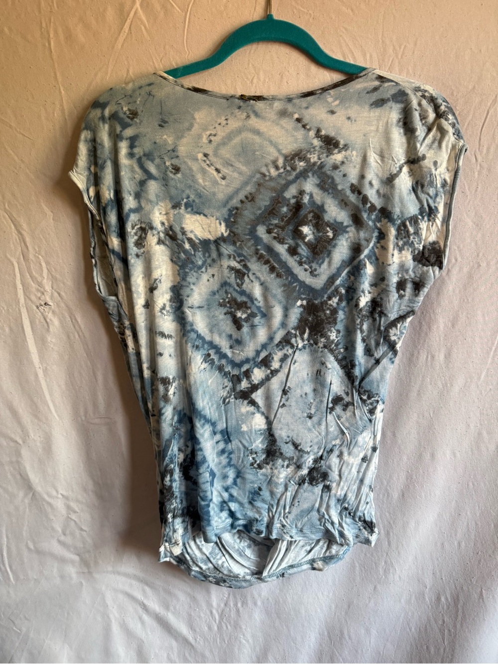 CAbi Light Blue and Gray Tie-Dye Short Sleeve Tee - Picture 2 of 5